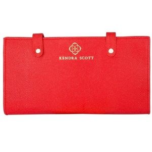 Kendra Scott red pebbled jet set jewelry organizer